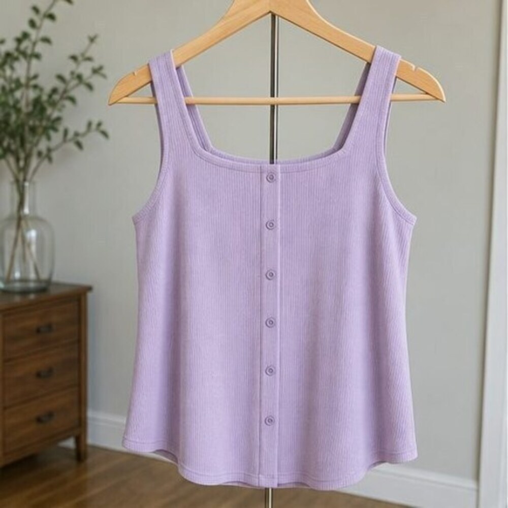 Lilac V Neck Top